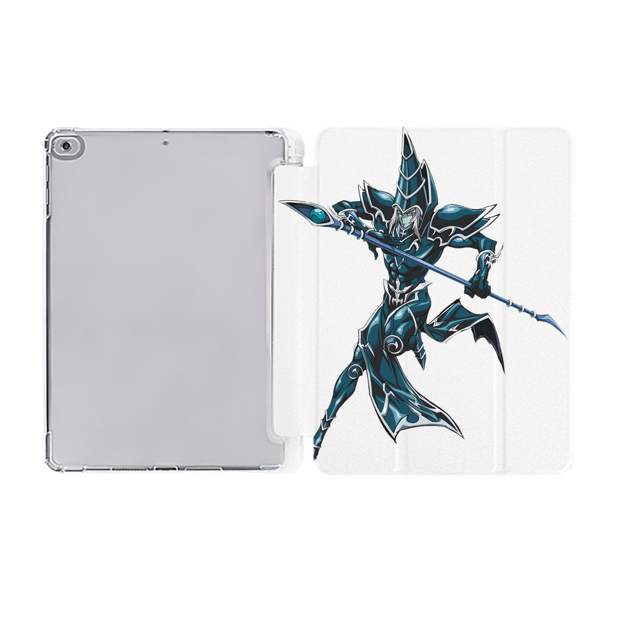 （画像用） 遊☆戯☆王 Yu-Gi-Oh! IPad ケース ペン収納付き 三つ折りスタンド PUレザー×シリコン 対応機種9.5/10.5/10.9インチ